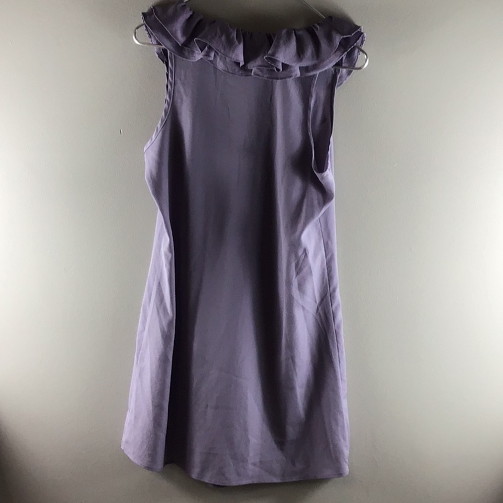 Anthropologie Purple Ruffle Mini Dress - Picture 6 of 8